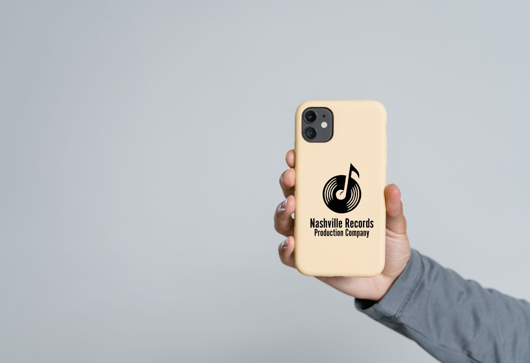 customized phone case printed with Nashville Records Production Company logo