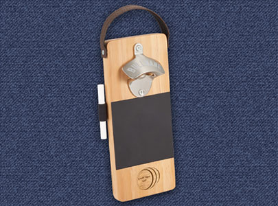 wooden mounted bottle opener