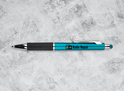 Custom Imprinted Bounty Pen for Nashville, Tennessee. Teal Stick Pen with Teal Cap imprinted with The Nashville Hotel logo great as giveaways.