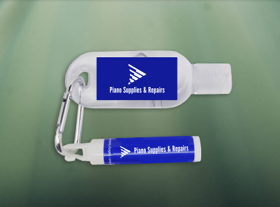 1 oz Tottle Antibacterial Hand Sanitizer With Carabiner + Clip Balm 1 oz Tottle Antibacterial Hand Sanitizer With Carabiner + Clip Balm, customized with Piano supplies logo in Nashville, TN